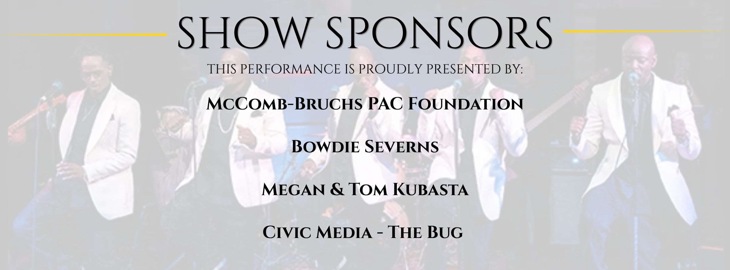 Show Sponsors - Men Of Motown